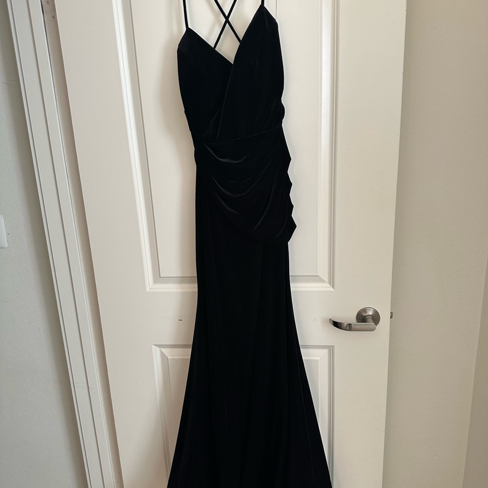 Black elegant Velvet gown size M